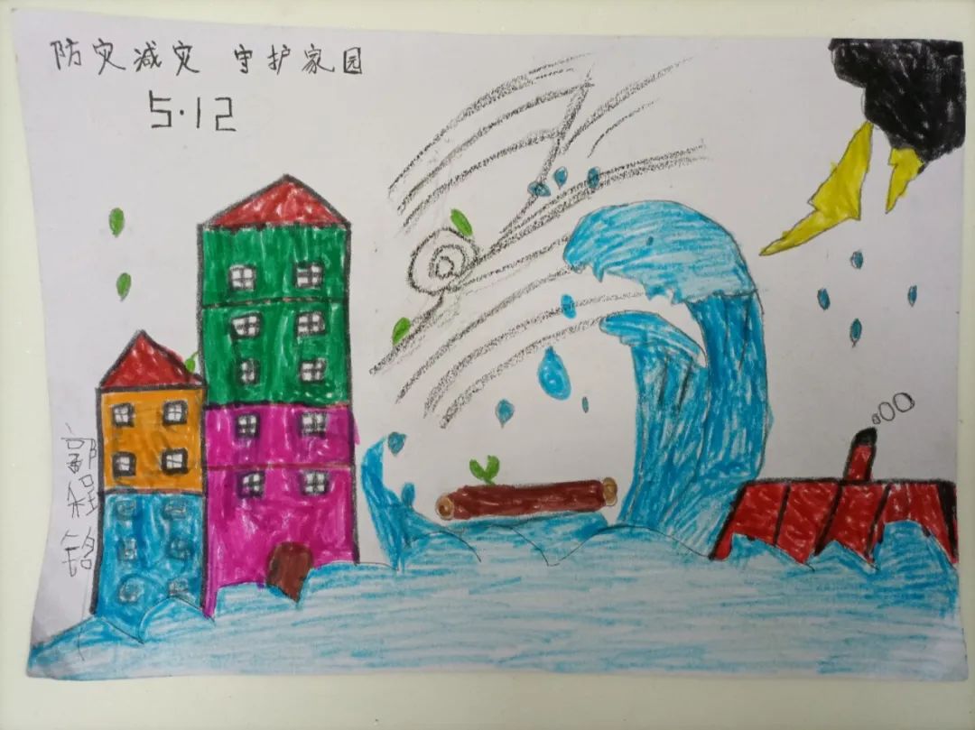 关于512防震减灾的儿童画图片第22张