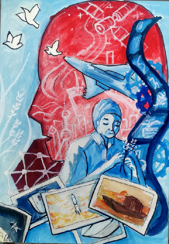 “手绘新时代伟大变革”主题绘画中学作品（五）