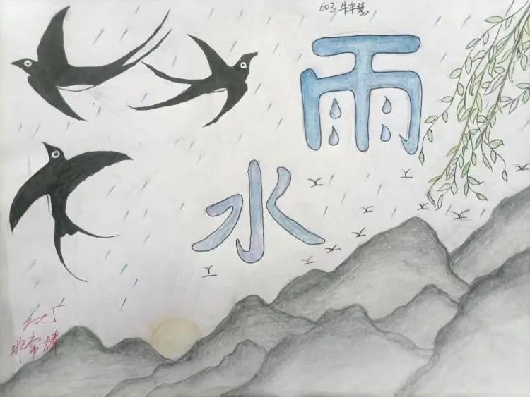 二十四节气系列——雨水儿童画（十一）