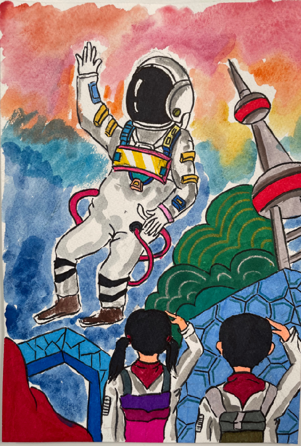  “红领巾 心向党 手绘伟大变革”二年级绘画作品（14）