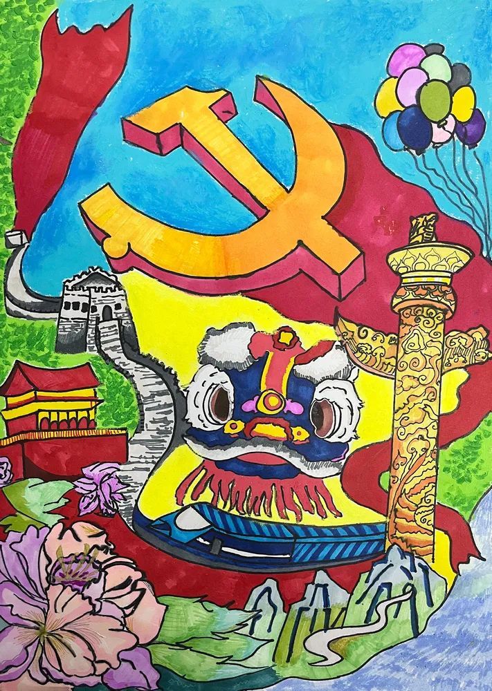 “学习二十大 共筑中国梦”绘画作品欣赏（20）