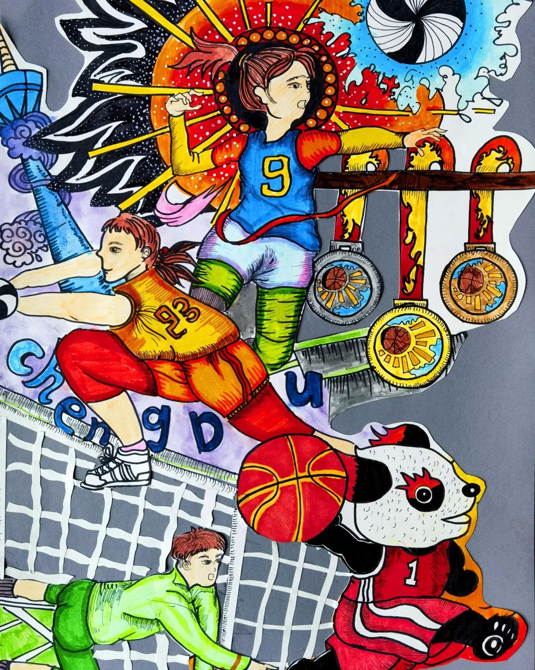 2023成都大运会儿童绘画作品第三张