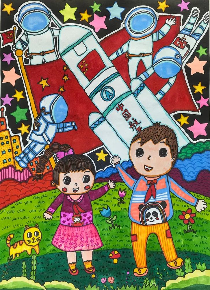 “学习二十大 共筑中国梦”绘画作品欣赏（6）