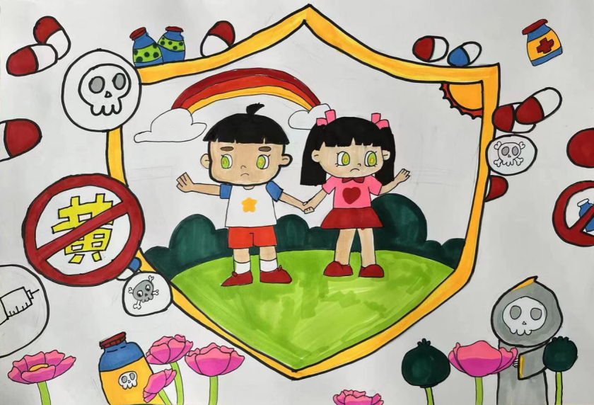 小学“扫黄打非 护佑成长”绘画图片（4）