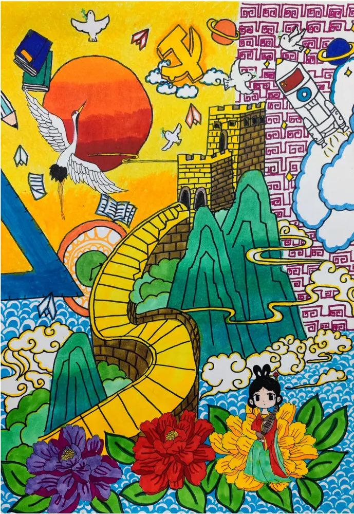 “献礼二十大 奋进新征程”主题系列绘画（十三）