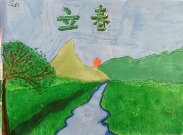《二十四节气之立春》主题儿童画（7）