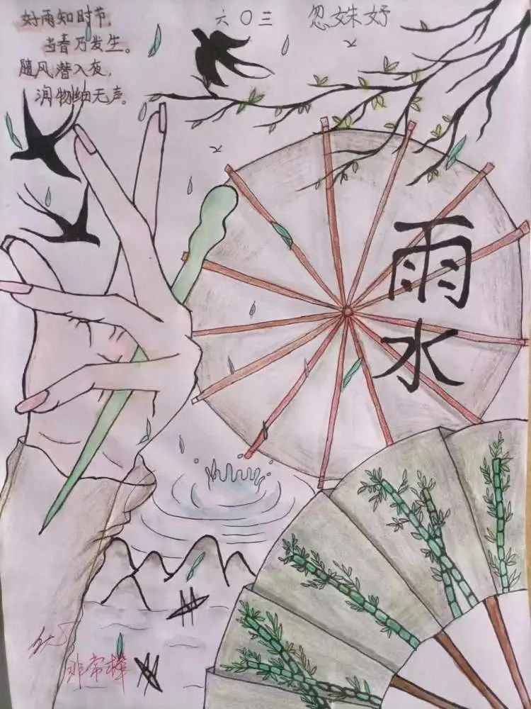 二十四节气系列——雨水儿童画（四）