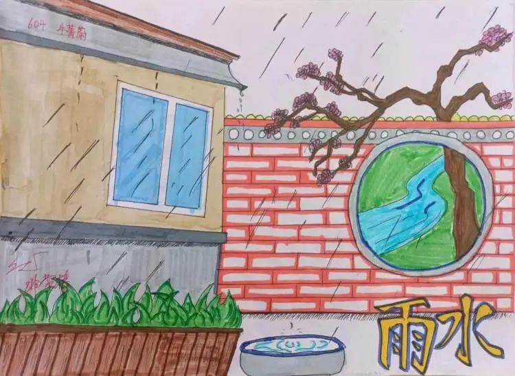 二十四节气系列——雨水儿童画（十九）