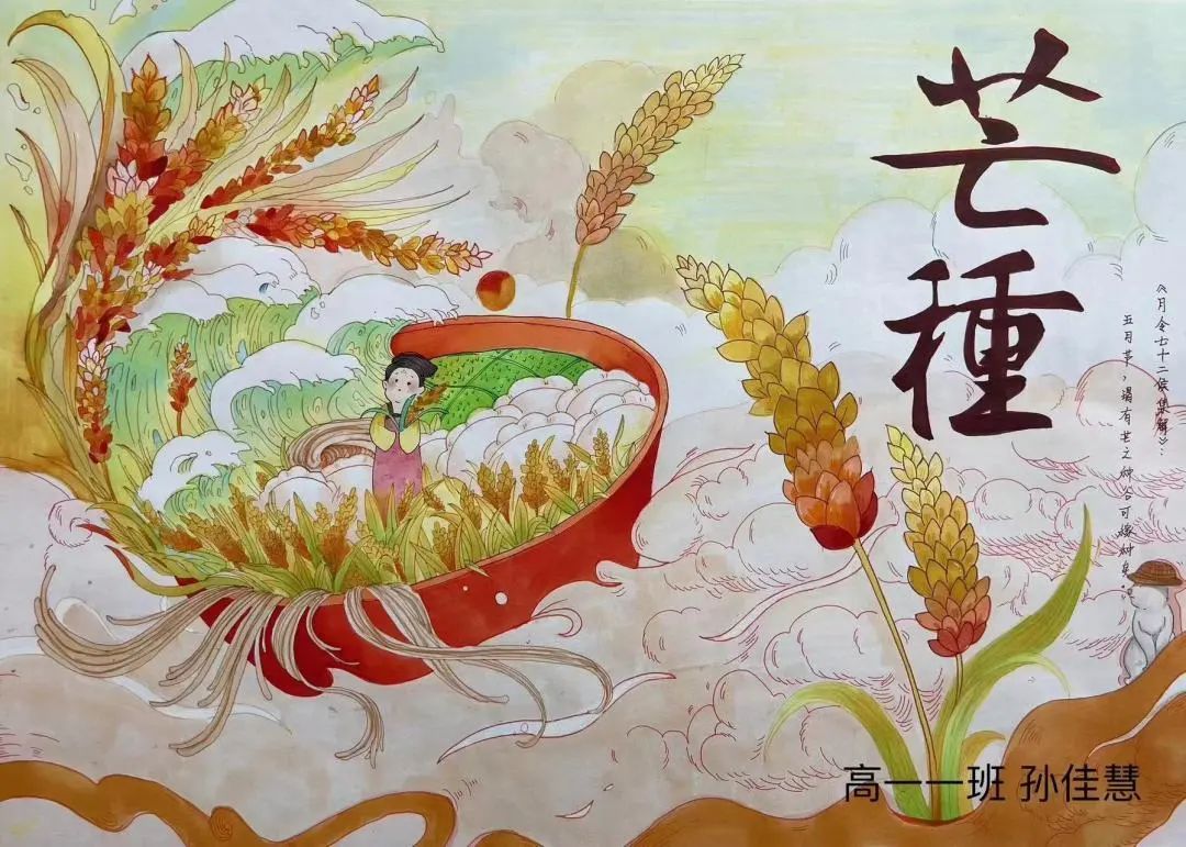 二十四节气芒种儿童绘画（七）