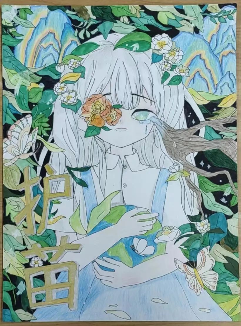 小学“扫黄打非 护佑成长”绘画图片（13）