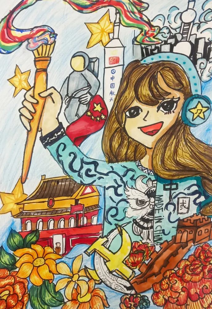 “学习二十大 共筑中国梦”绘画作品欣赏（12）
