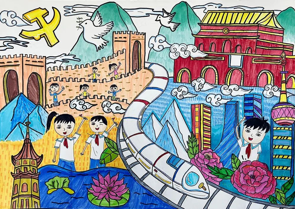 “学习二十大 共筑中国梦”绘画作品欣赏（10）
