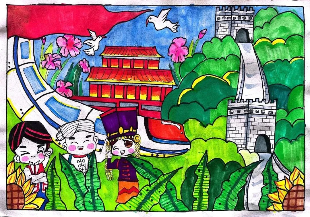 “红领巾 手拉手 民族团结一家亲”主题优秀作品（七）