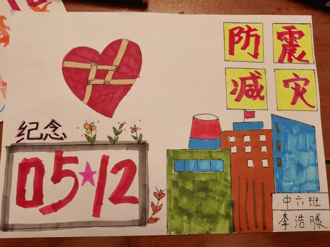 关于512防震减灾的儿童画图片第14张
