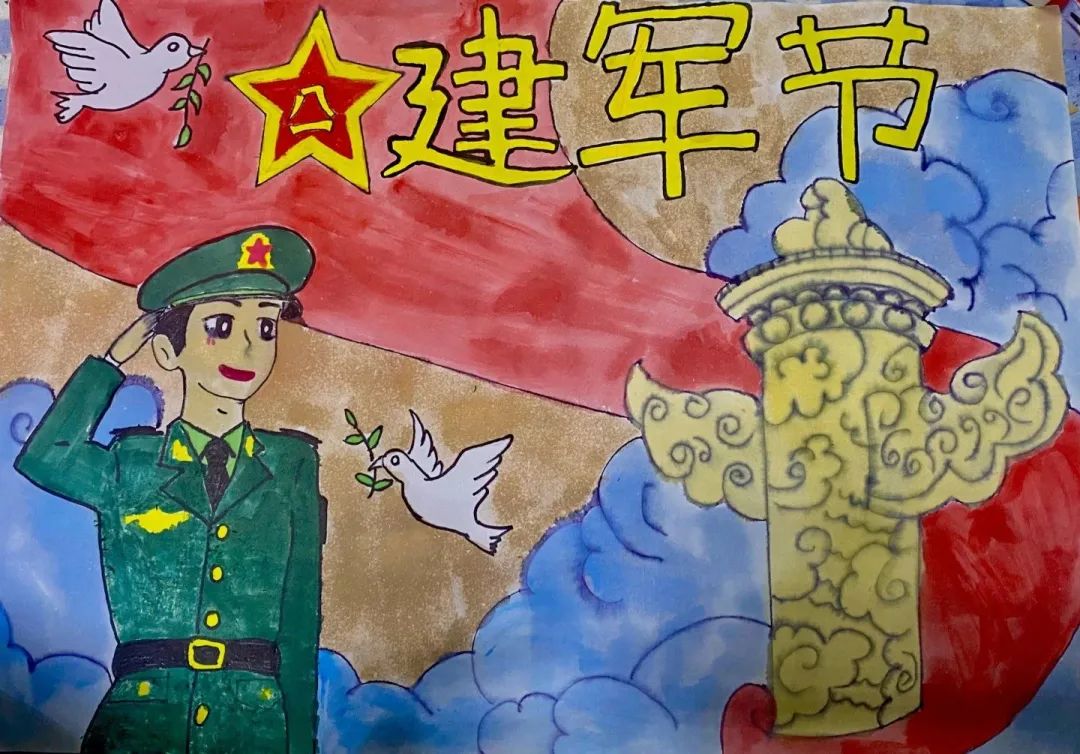 八一建军节主题绘画获奖作品（7）