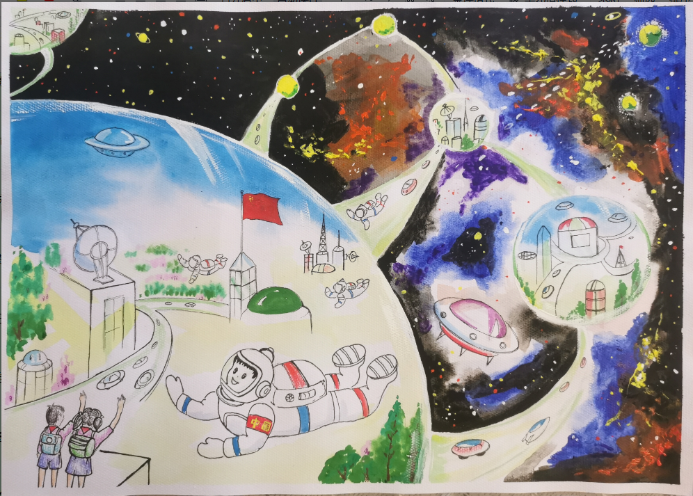 六年级“红领巾 心向党 手绘伟大变革”绘画作品（19）