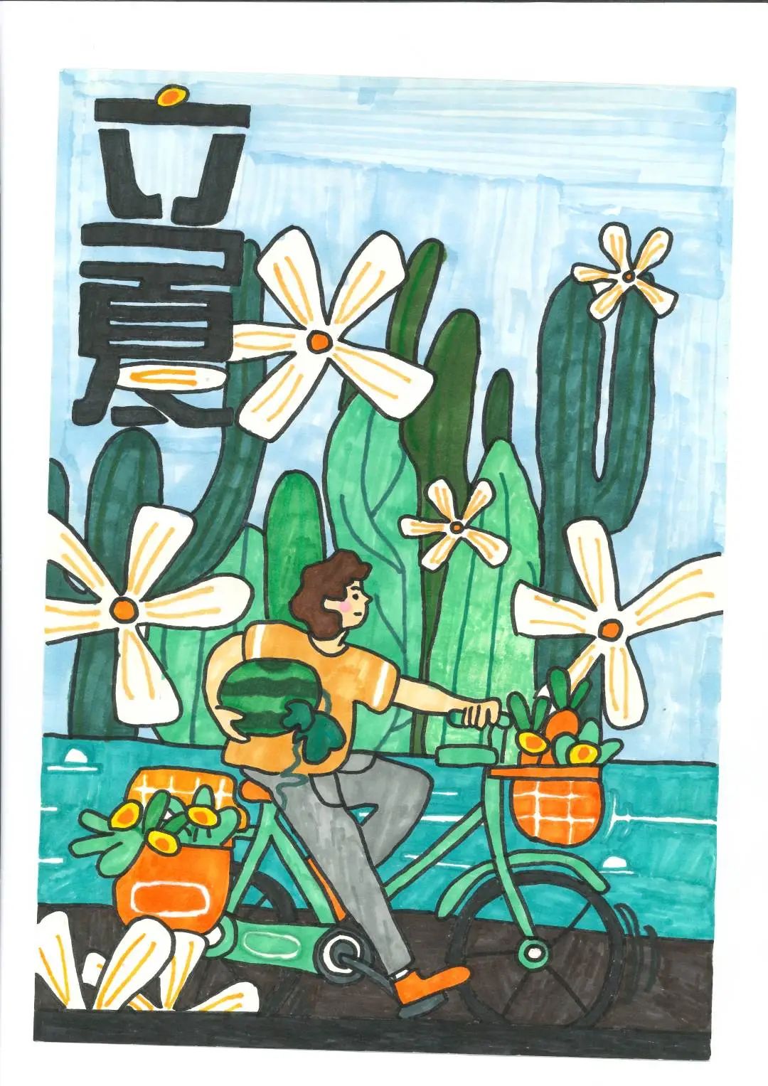 二十四节气初中生绘画作品（3）