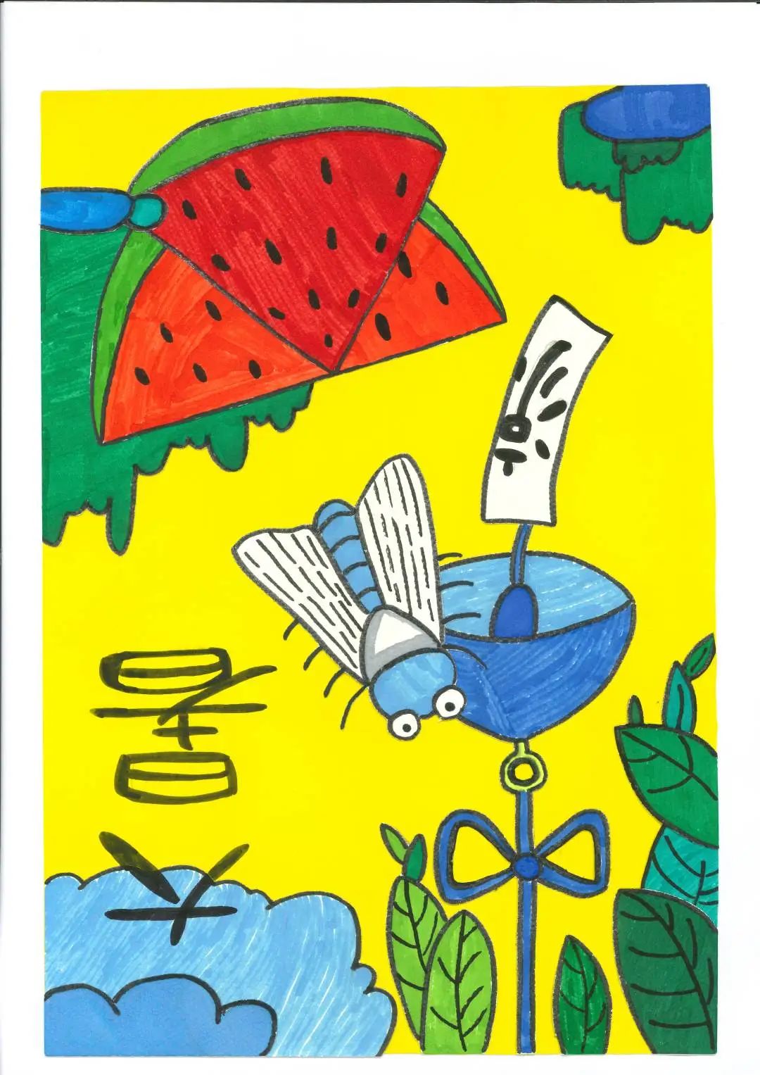 二十四节气初中生绘画作品（4）