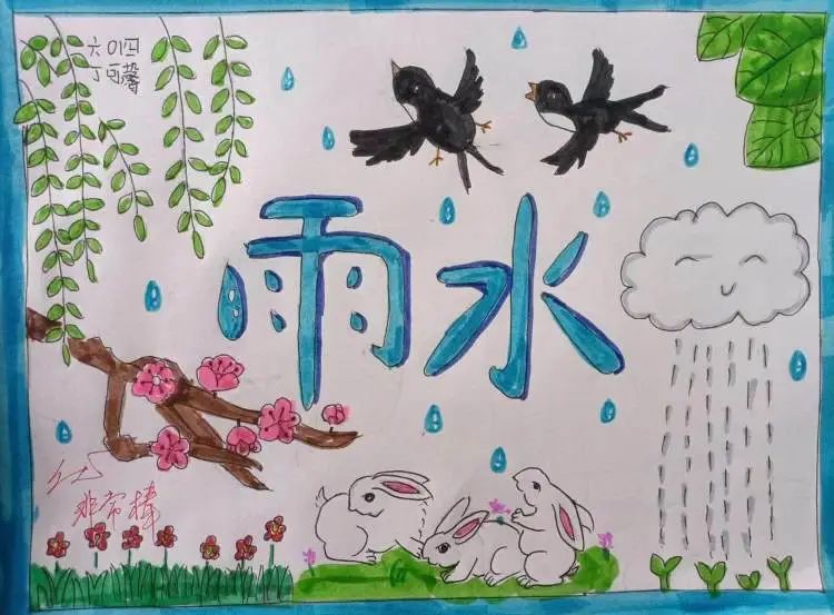 二十四节气系列——雨水儿童画（十五）