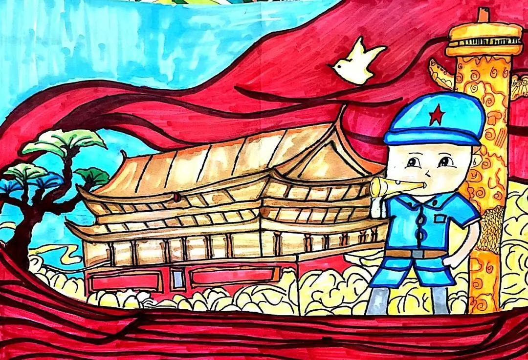 2023八一建军节儿童画图片六