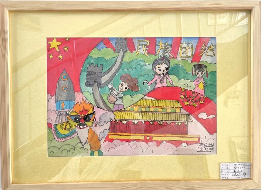 小学1-3年级“民族团结一家亲”画画图片（19）