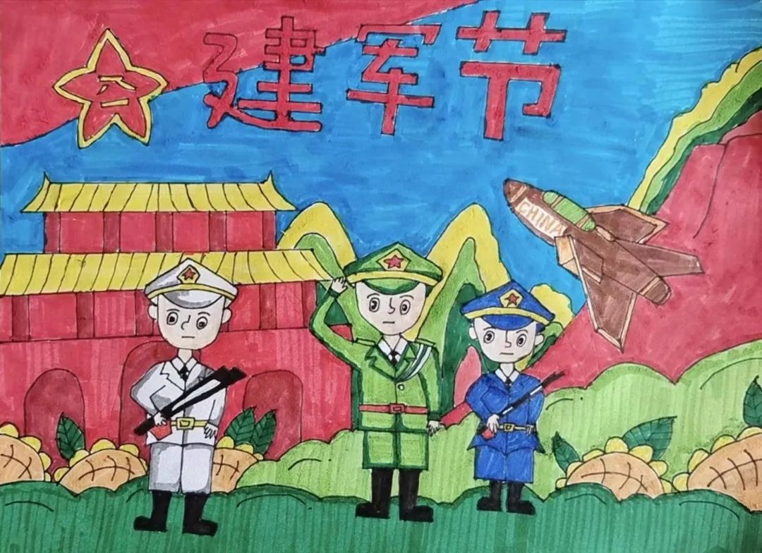 八一建军节主题绘画获奖作品（2）