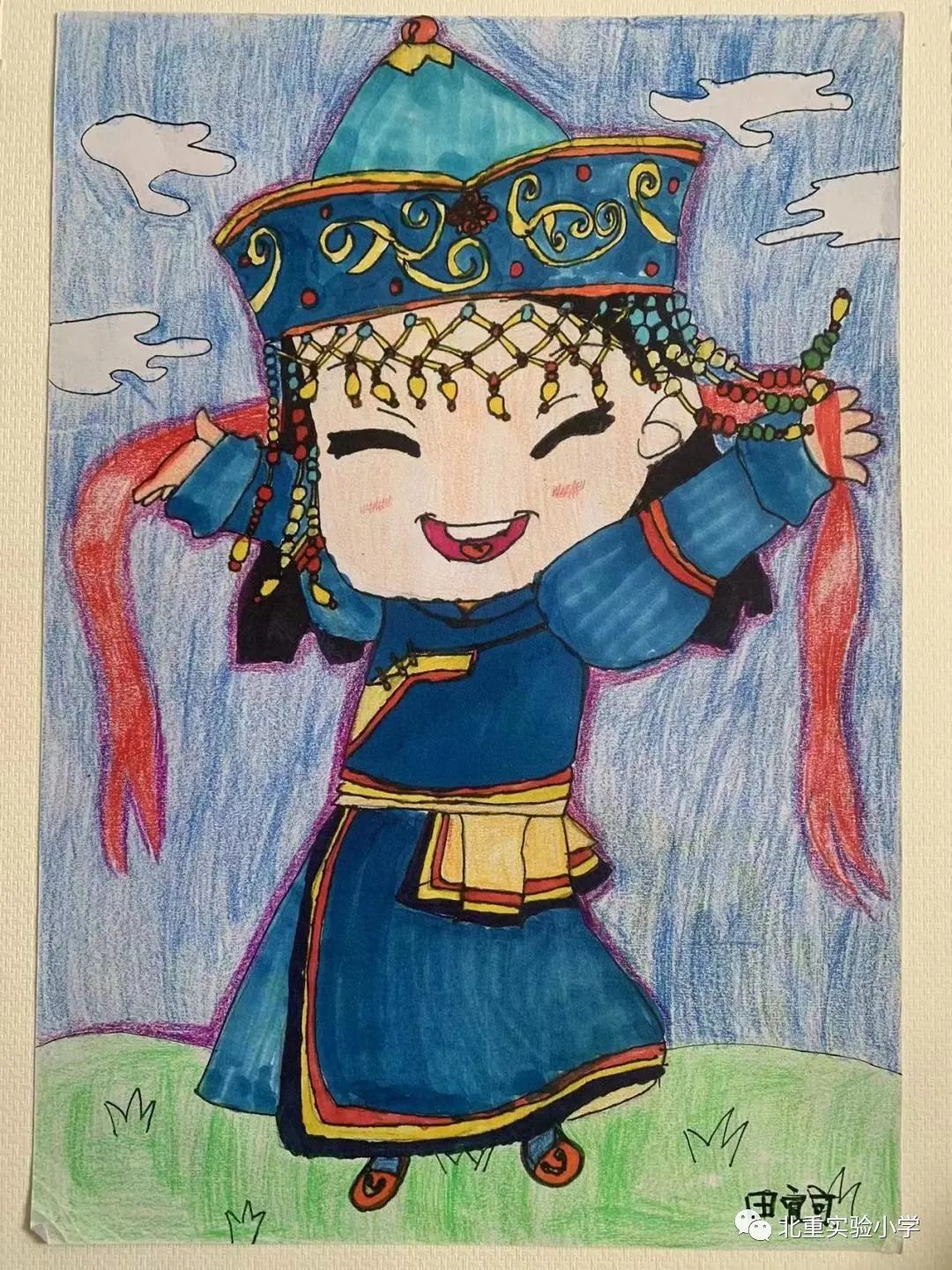 “共命运 心连心 民族团结一家亲”儿童画主题作品（9）