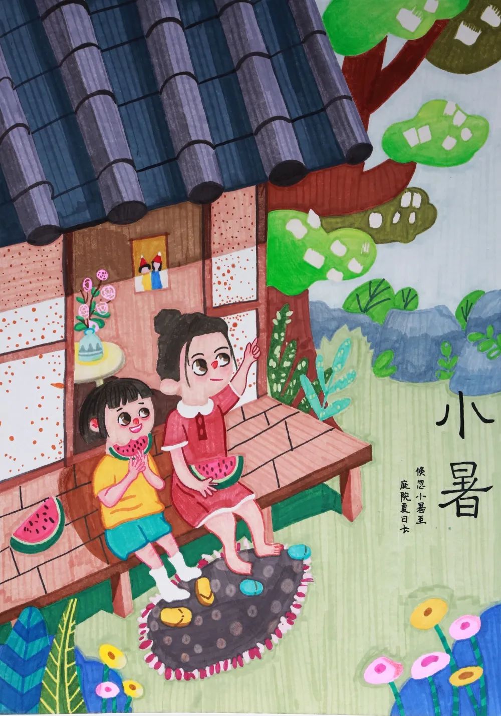 最美的二十四节气儿童画获奖作品第11张