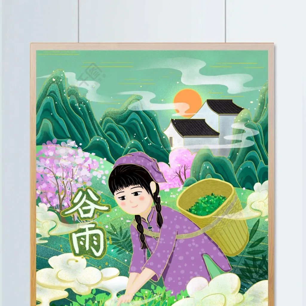 二十四节气谷雨儿童绘画（五）