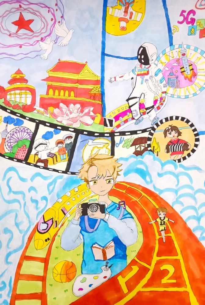 “学习二十大 共筑中国梦”绘画作品欣赏（16）