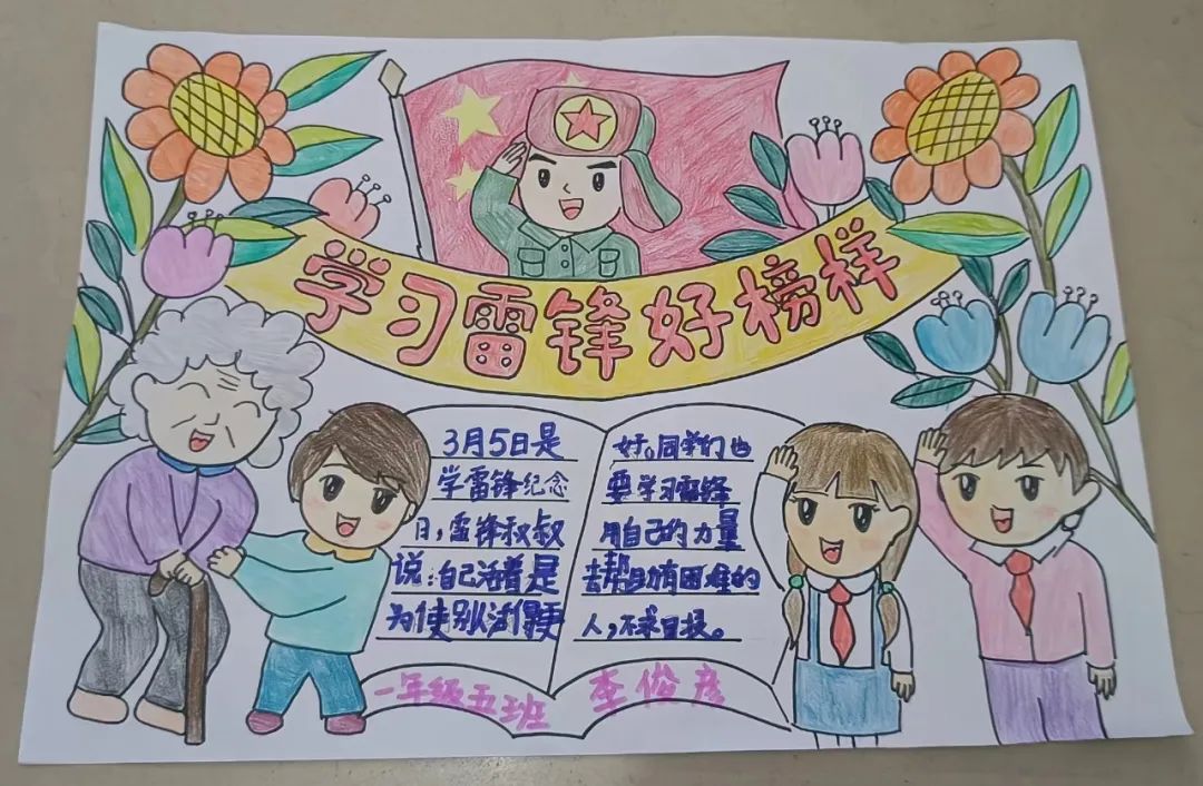 “学雷锋精神 做时代少年”儿童画优秀作品④
