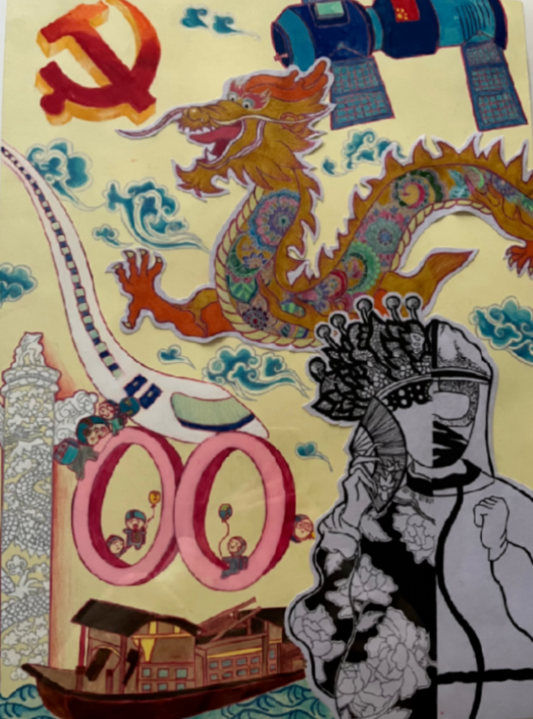 “手绘新时代伟大变革”主题绘画中学作品（十四）