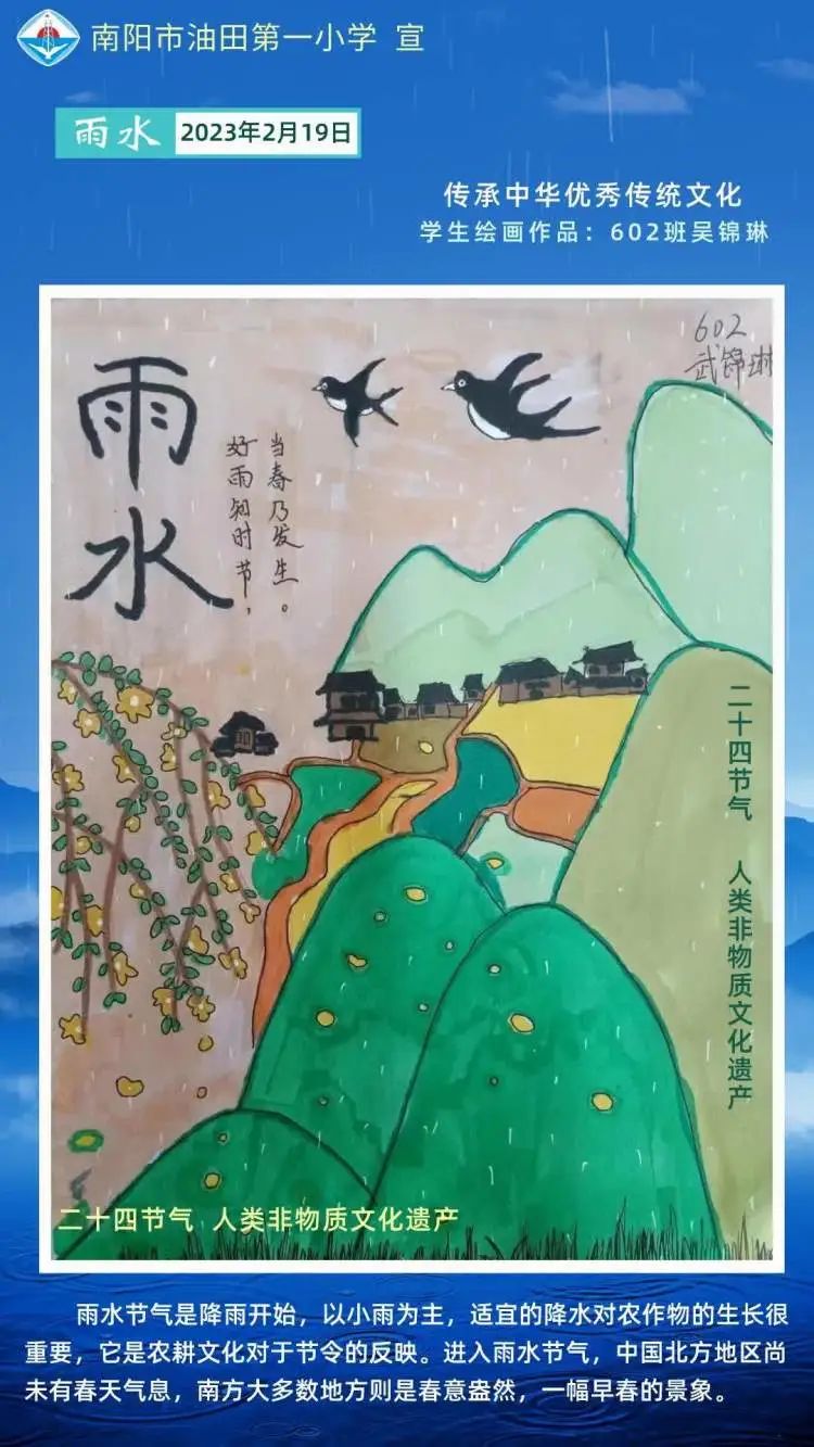 二十四节气系列——雨水儿童画（一）