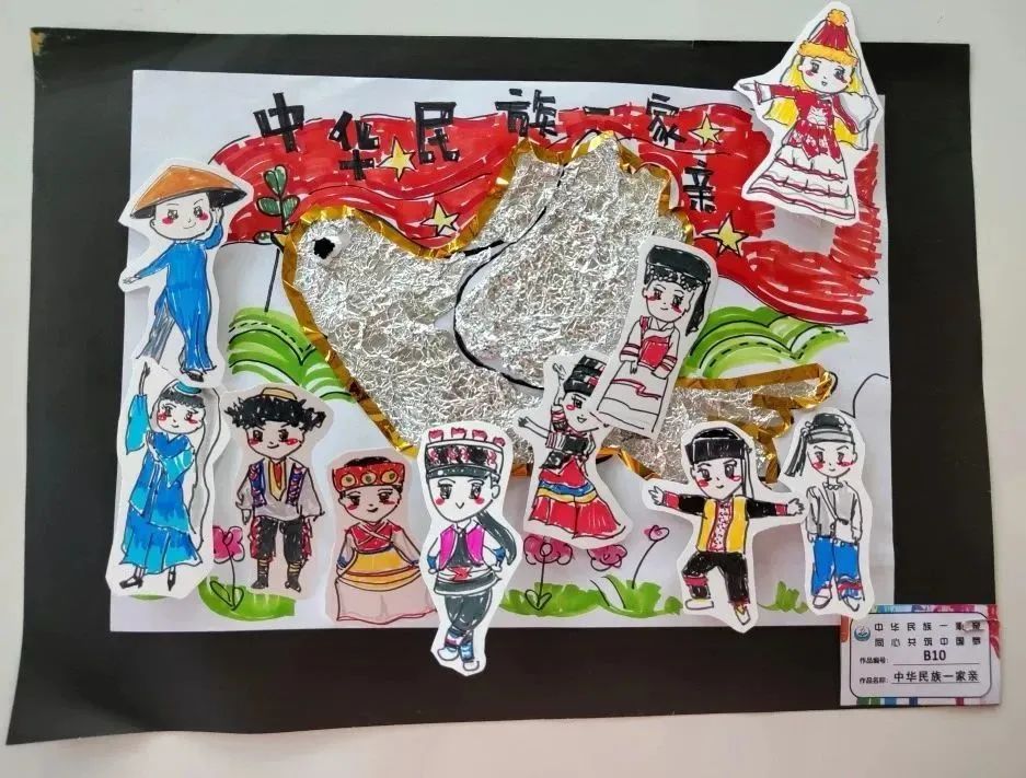 “民族大团结 美丽中国梦”绘画简单好看（九）