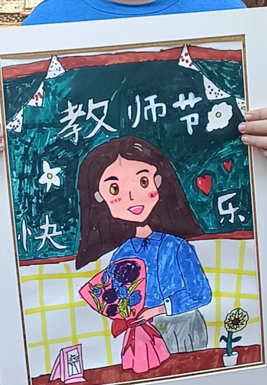 小学教师节儿童画作品——《老师 辛苦了》（17）