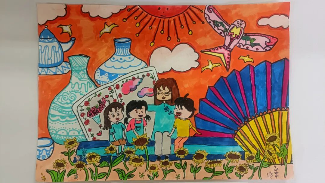 “金秋颂九月 情暖教师节”主题绘画作品大全（16）