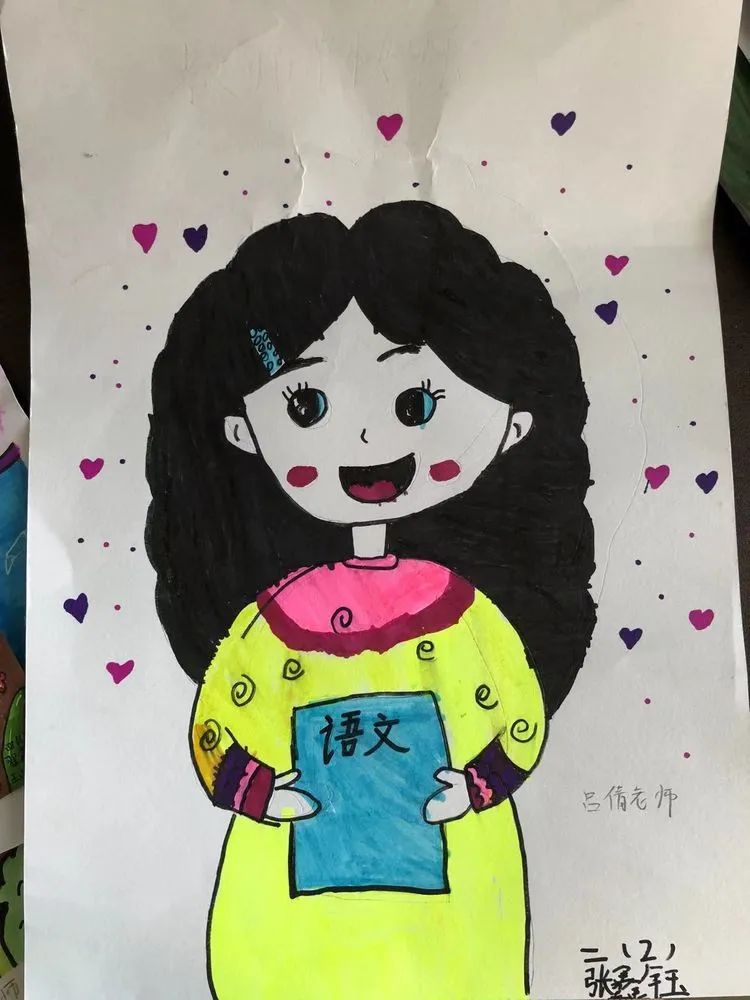 我最喜欢的老师肖像儿童画特辑（十二）
