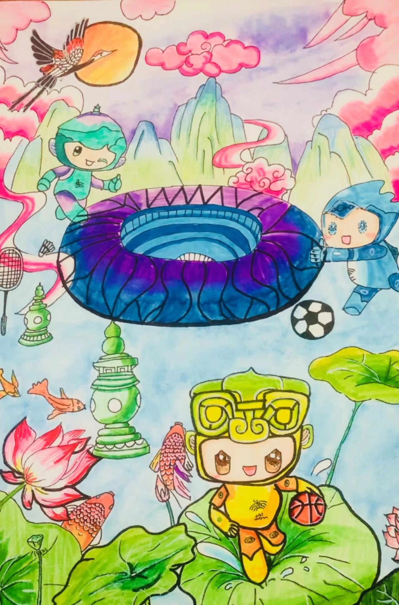 2023年杭州亚运会绘画优秀作品（8/19）