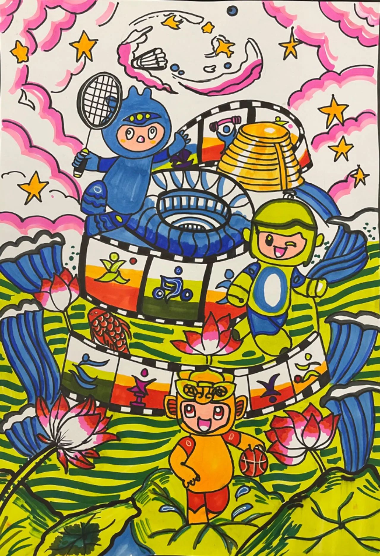 2023年杭州亚运会绘画优秀作品（9/19）