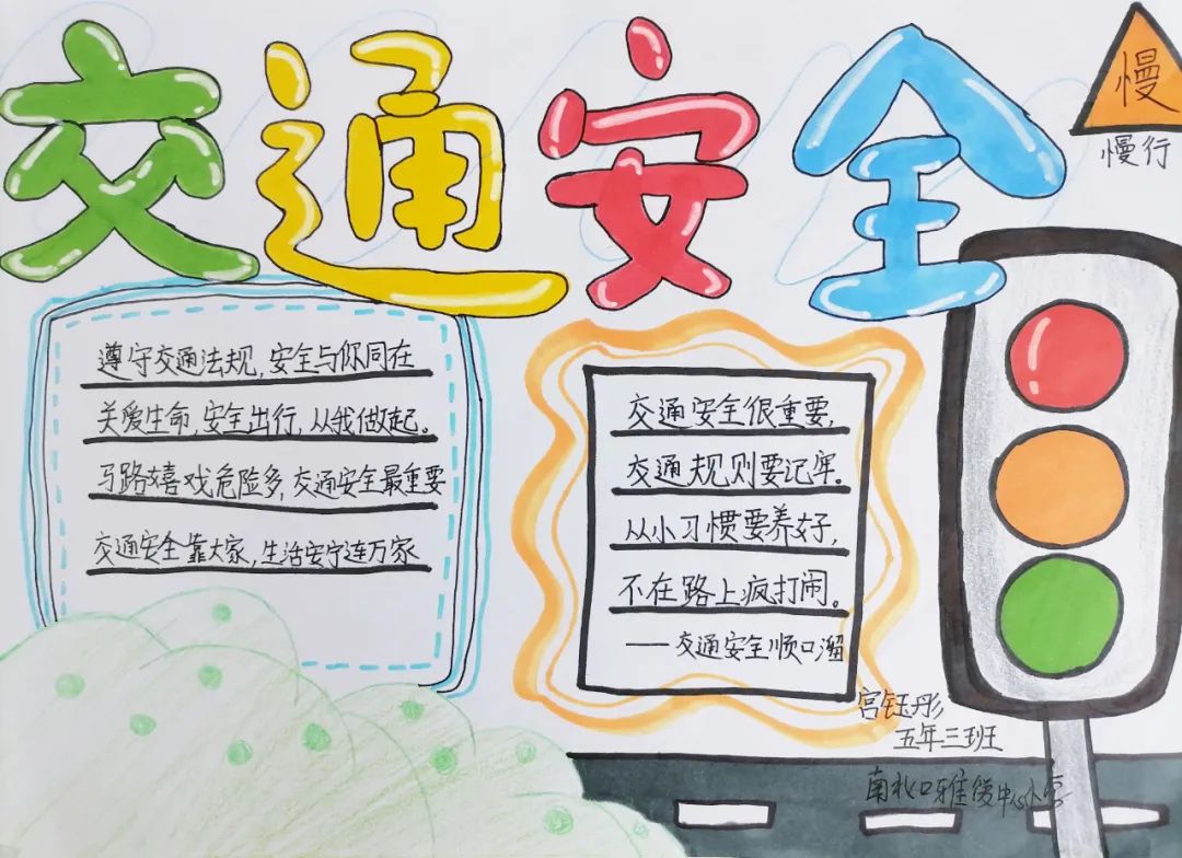 交通安全儿童绘画简单又漂亮第11张