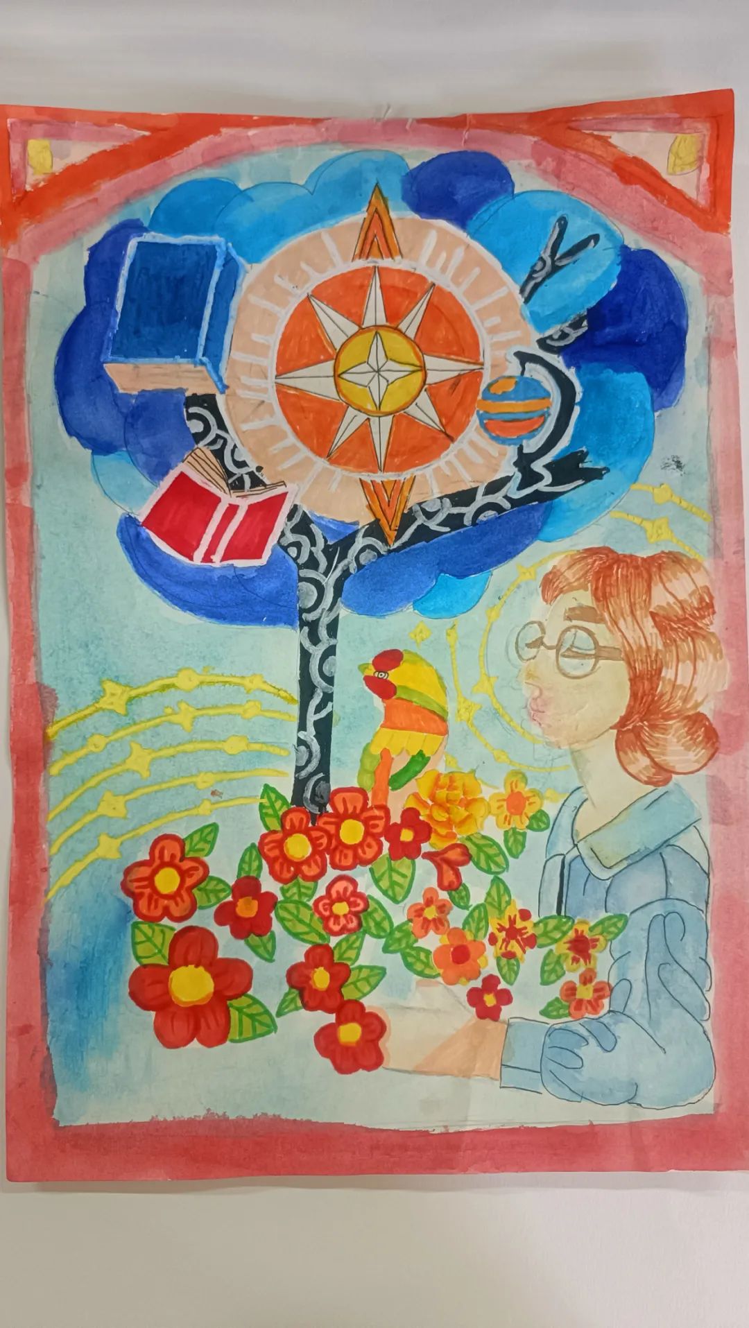 “金秋颂九月 情暖教师节”主题绘画作品大全（8）