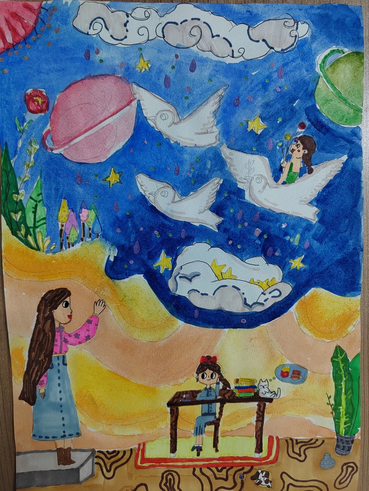 “心中最美的老师节日快乐”教师节主题画画第10张