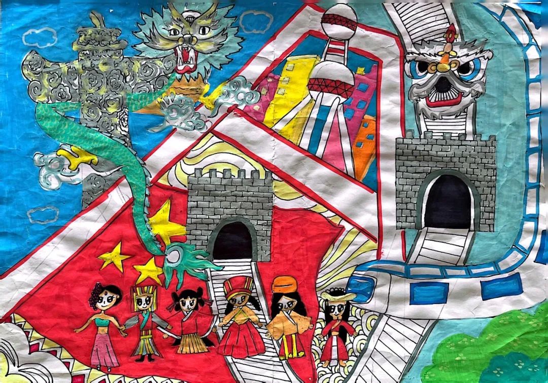 “民族大团结 美丽中国梦”绘画简单好看（十五）