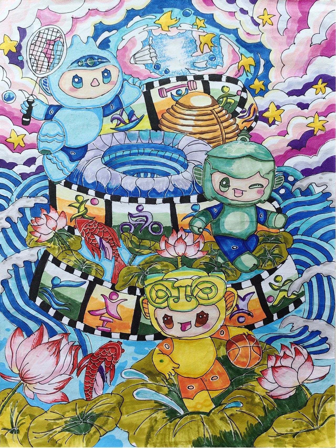 2023年杭州亚运会绘画优秀作品（13/19）