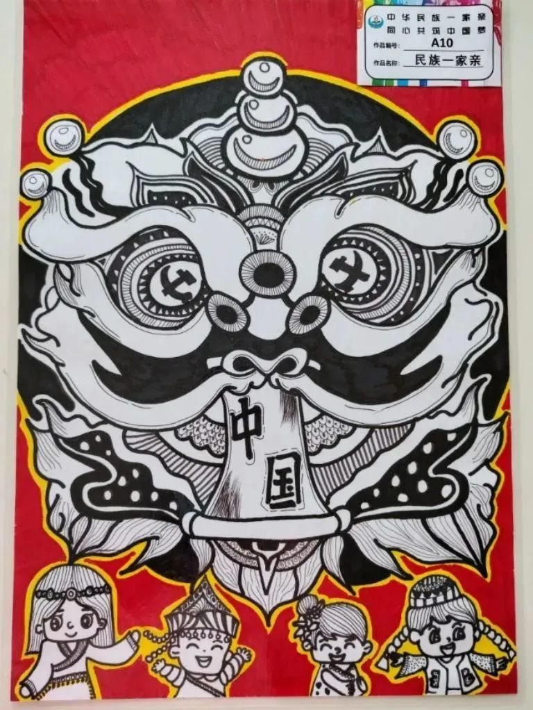 “民族大团结 美丽中国梦”绘画简单好看（四）
