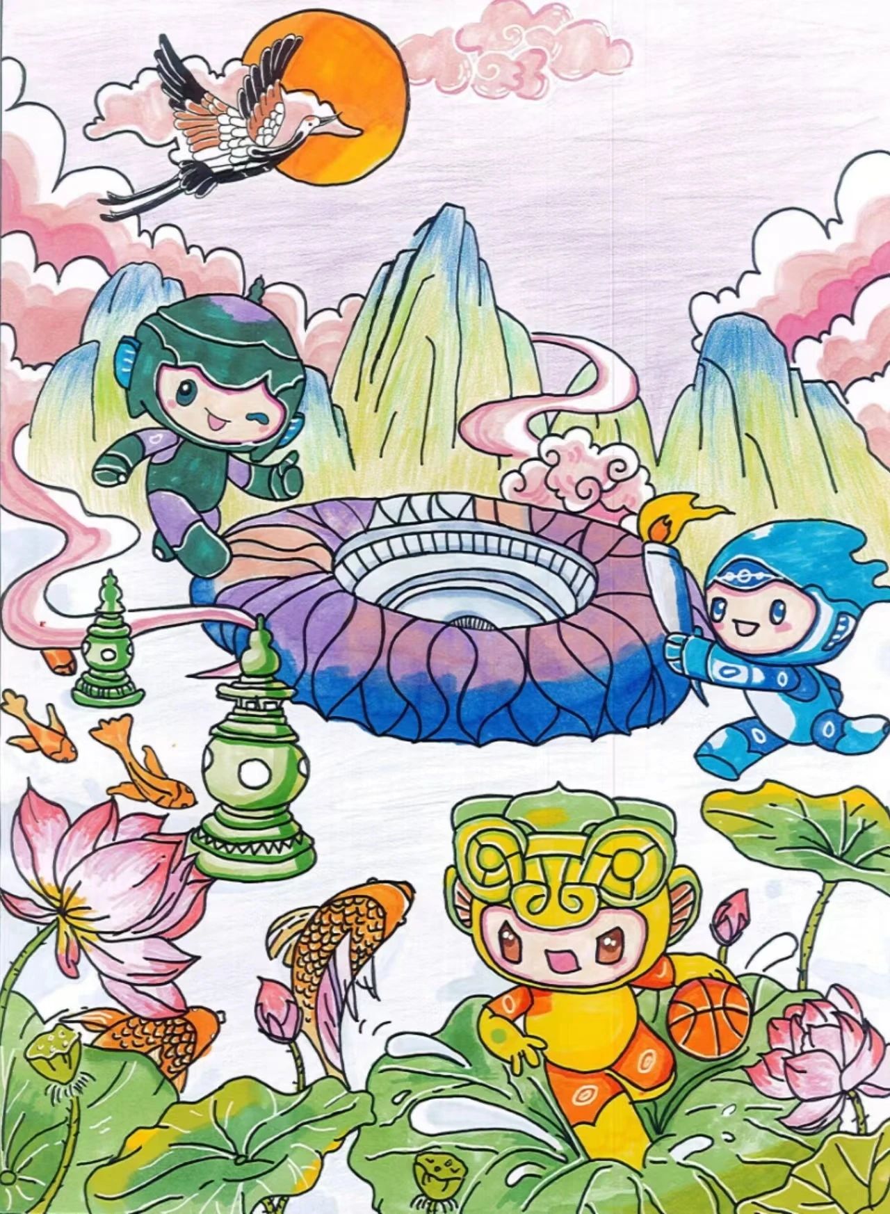 2023年杭州亚运会绘画优秀作品（14/19）
