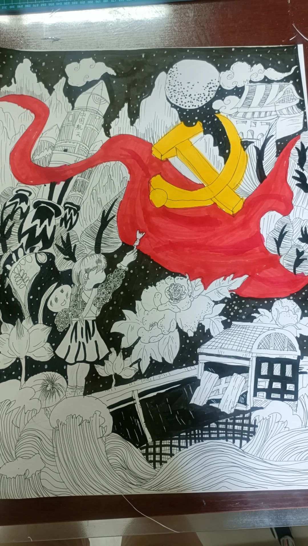 “金秋颂九月 情暖教师节”主题绘画作品大全（5）
