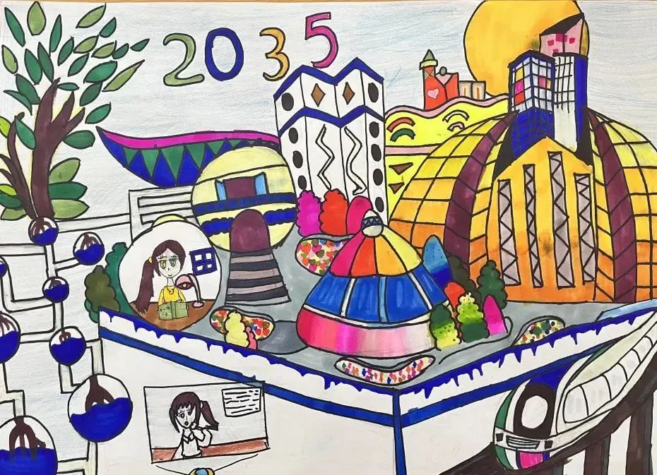 “畅享2035 新时代十年伟大变革”创意绘画（10）