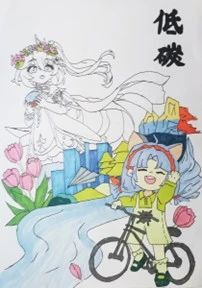 “低碳生活 绿色出行”儿童画画图片（19）