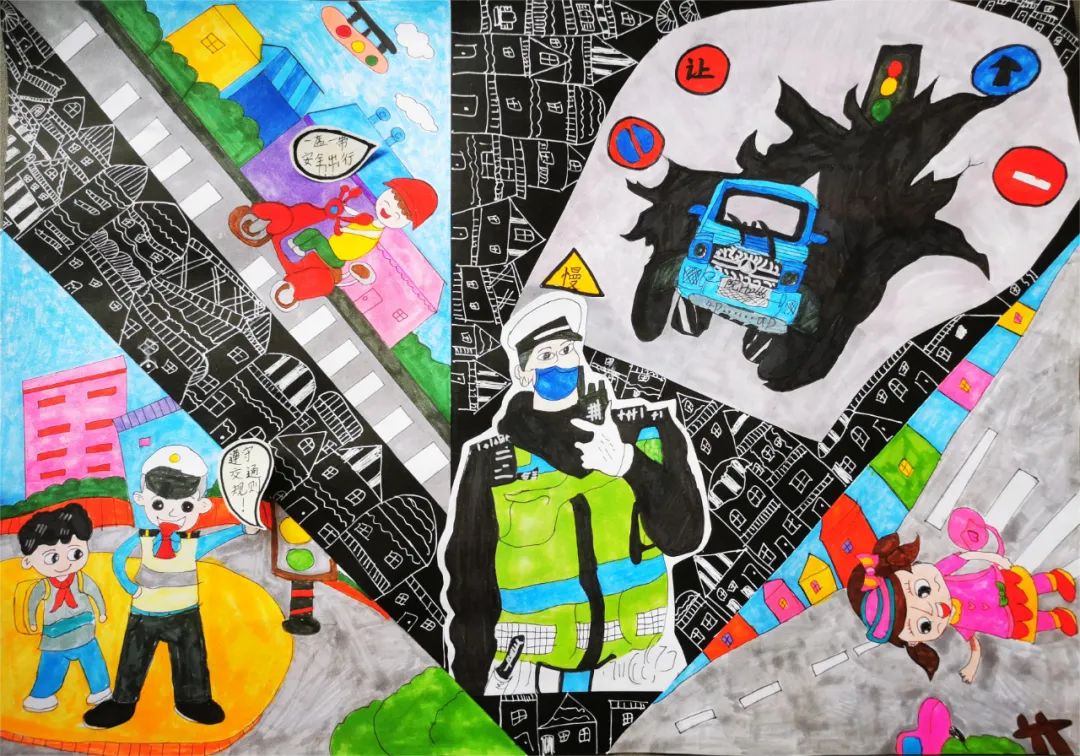“交通安全伴我行”主题绘画展示作品（十五）